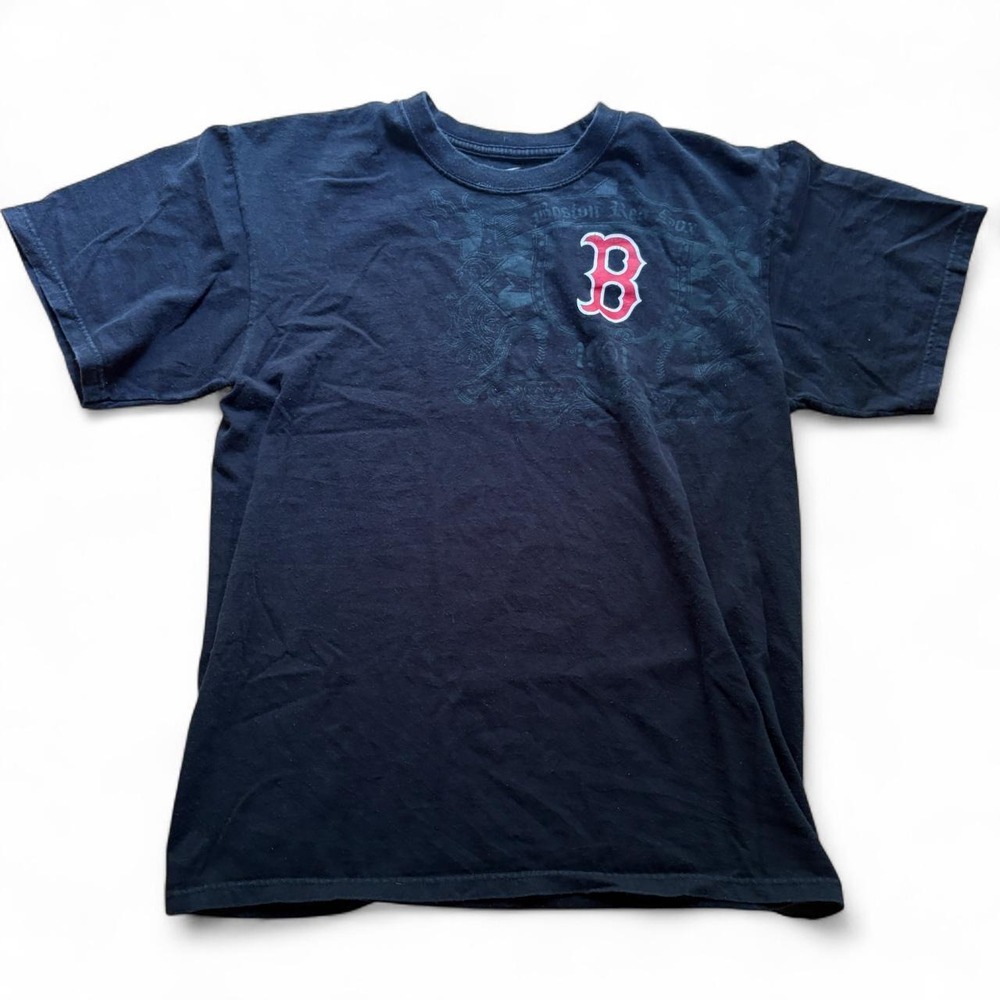 Vintage Nike Boston Red Sox Black Graphic T-Shirt Mens Small Loose Fit Sport